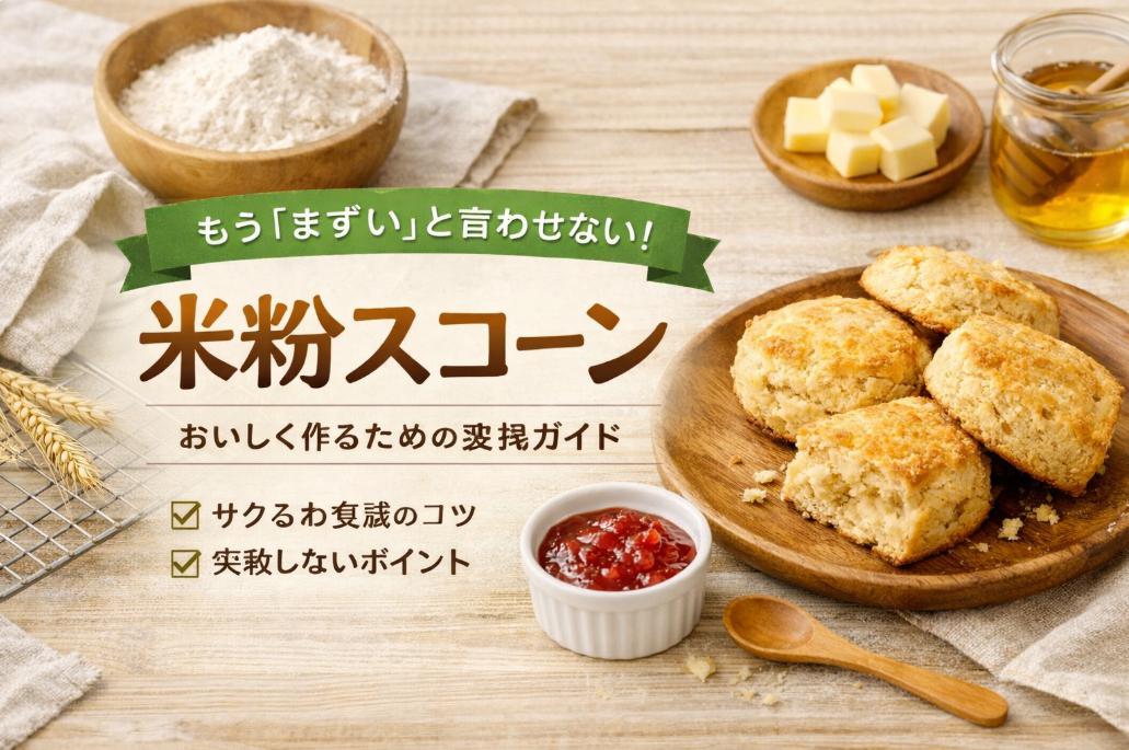 米粉スコーンがまずいのは小麦粉と同じ作り方をしているから
