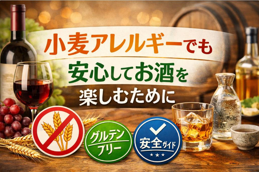 小麦アレルギーでも飲める!焼酎・ワイン・ウイスキーの安全性を徹底比較
